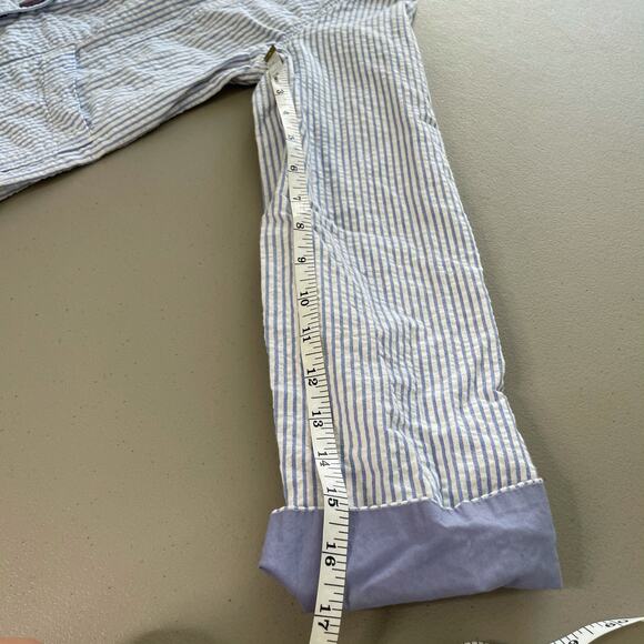 Periscope Blazer Jacket Pinstripes Preppy Light Academia Career Coastal Preppy M - Picture 7 of 8